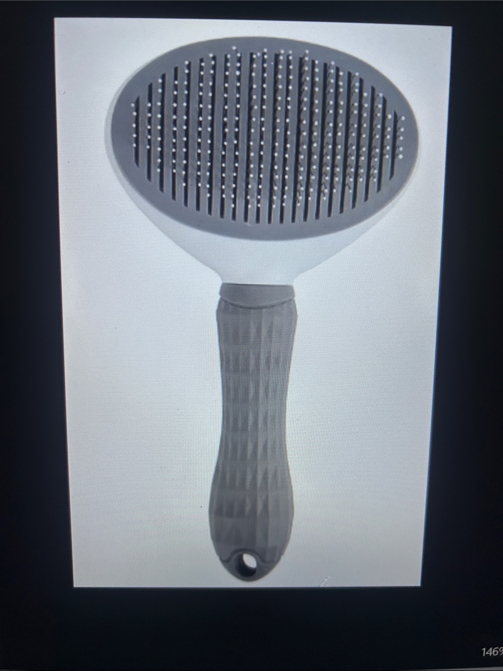 Gray Pet Grooming Brush for Dogs and Cats